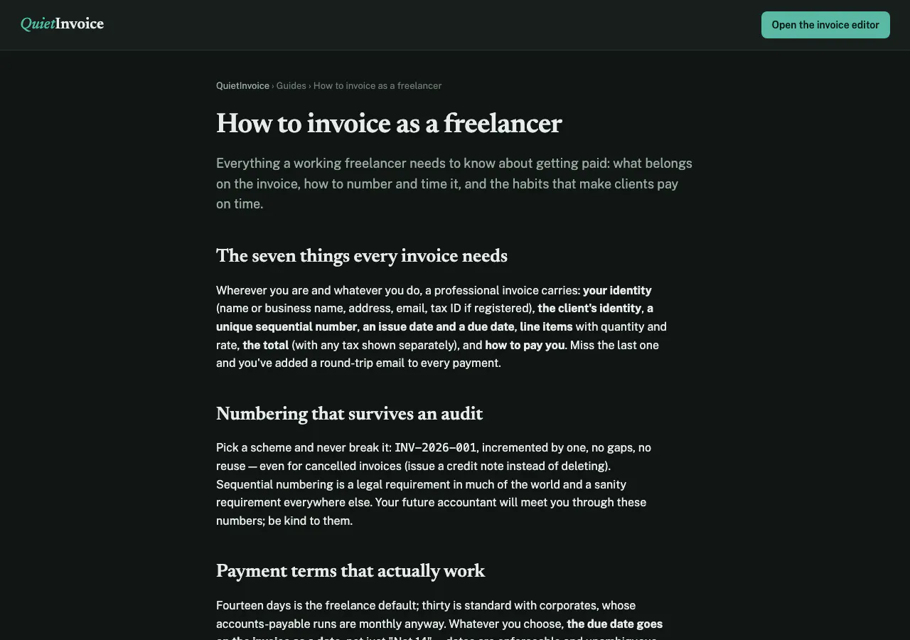 QuietInvoice — Quick Invoice Generator gallery image