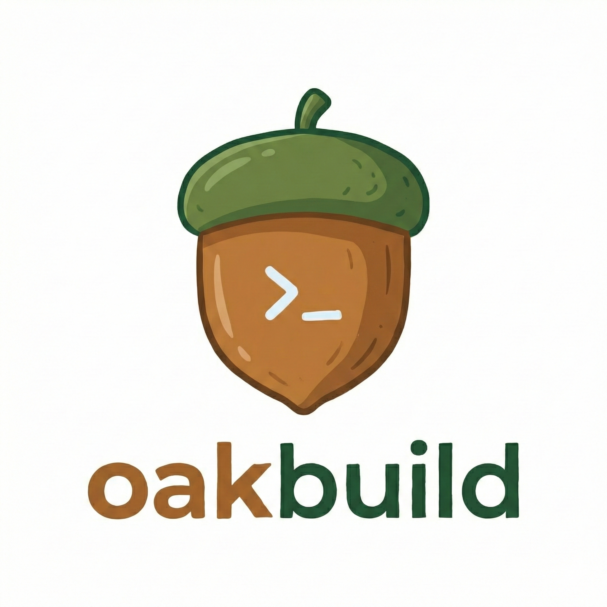 OakBuild - Product Hunt launch logo and brand identity