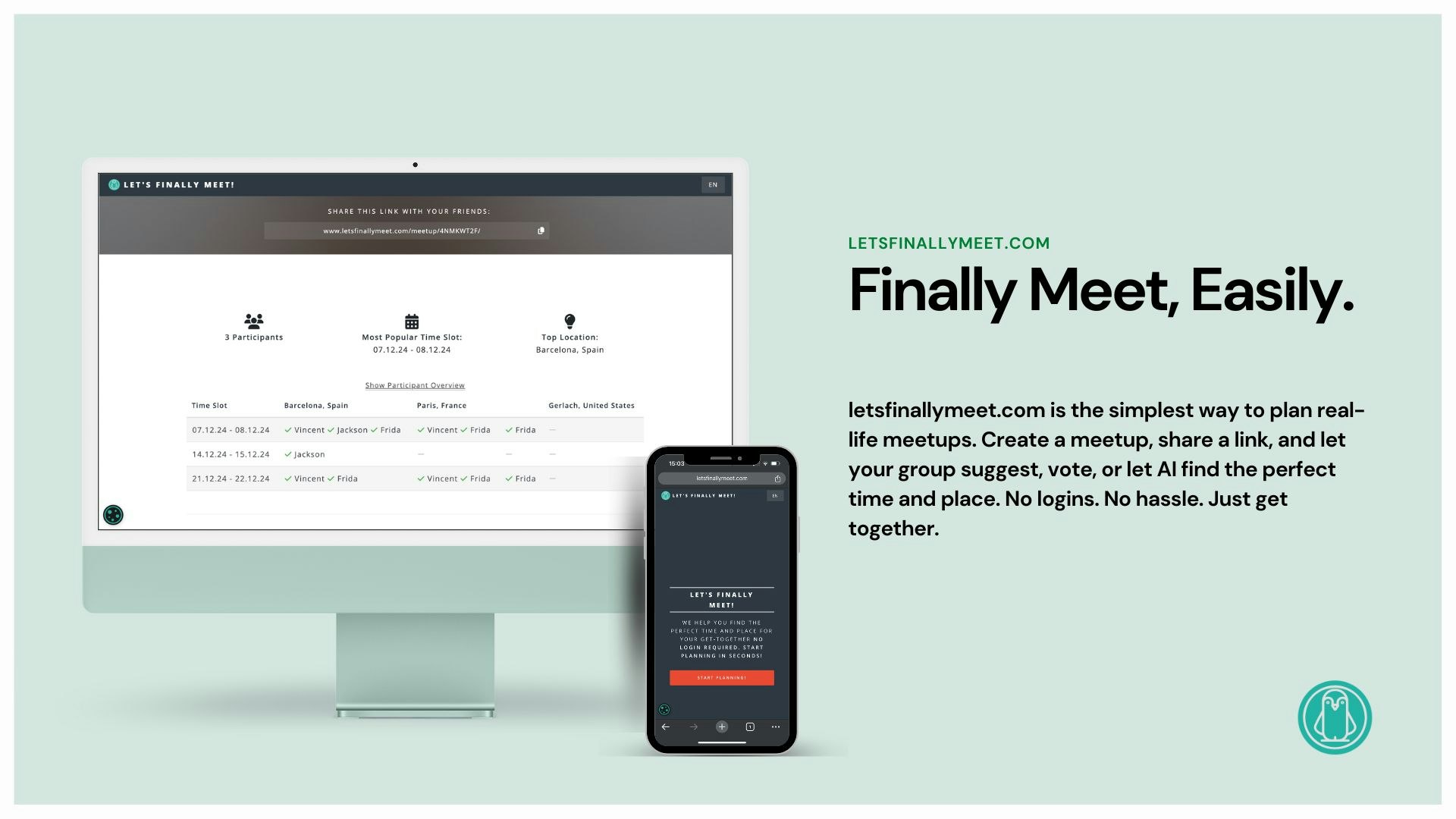 startuptile Lets Finally Meet!-Where friends finally meet