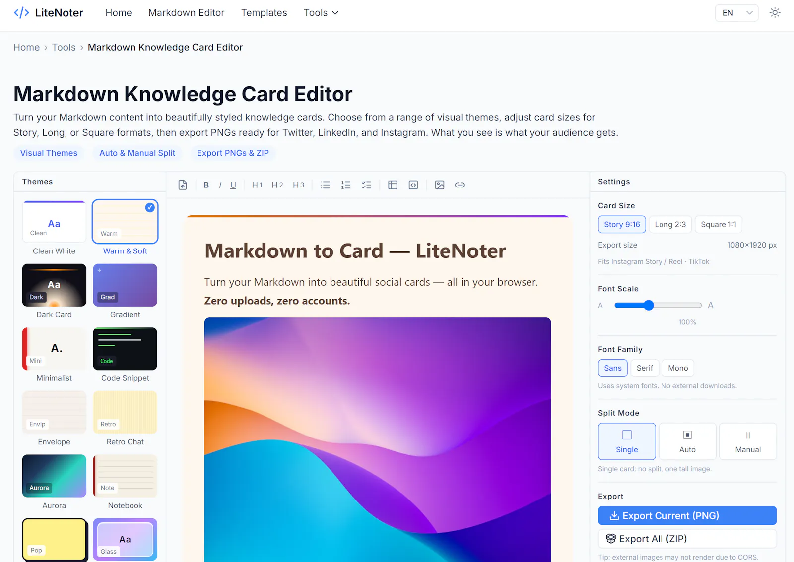 LiteNoter - Write Markdown No Syntax screenshot 3