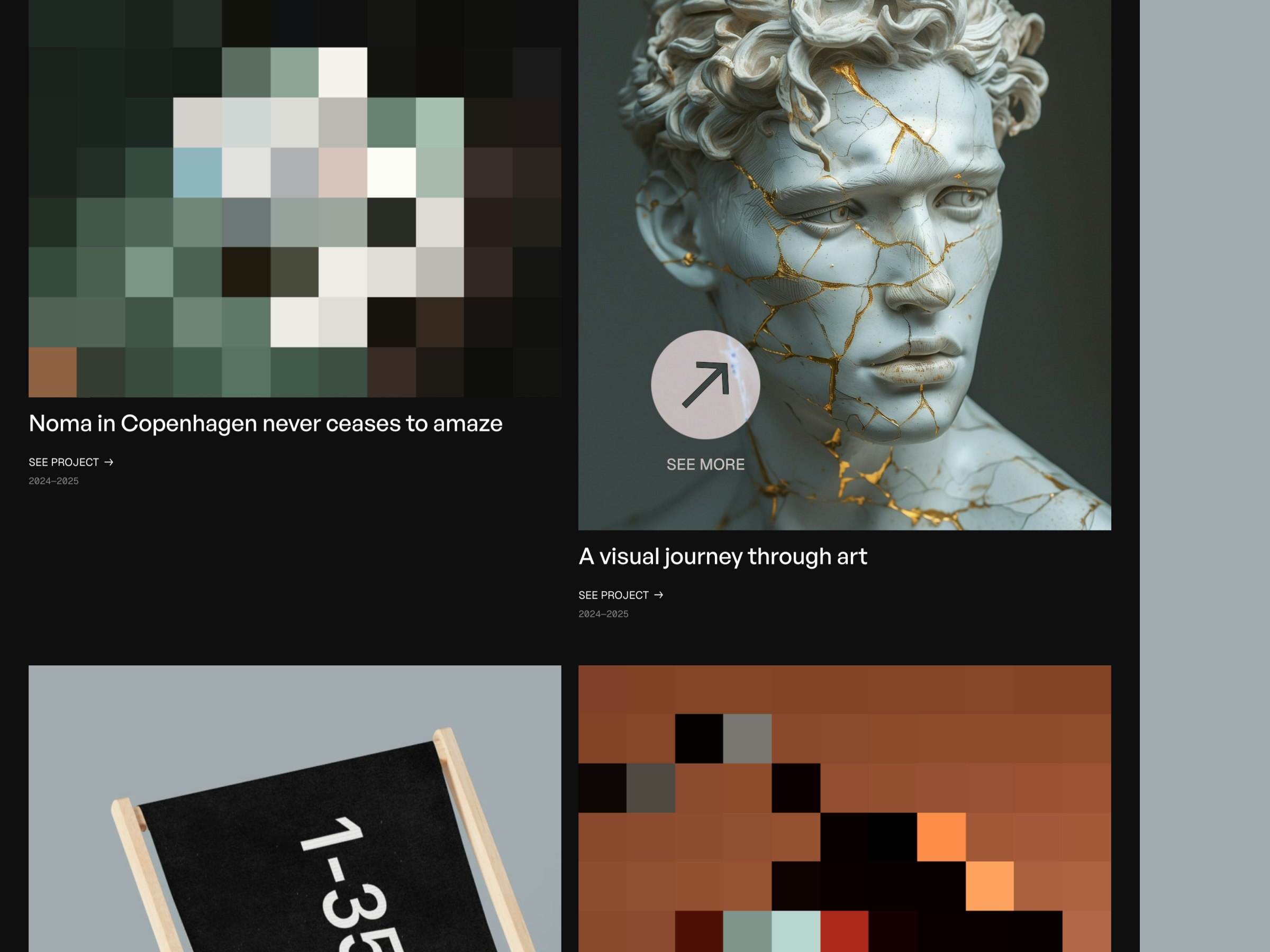 Kierkegaard - шаблон каркаса портфеля - Продемонстрировать свою работу с творчеством и различием медиа 4