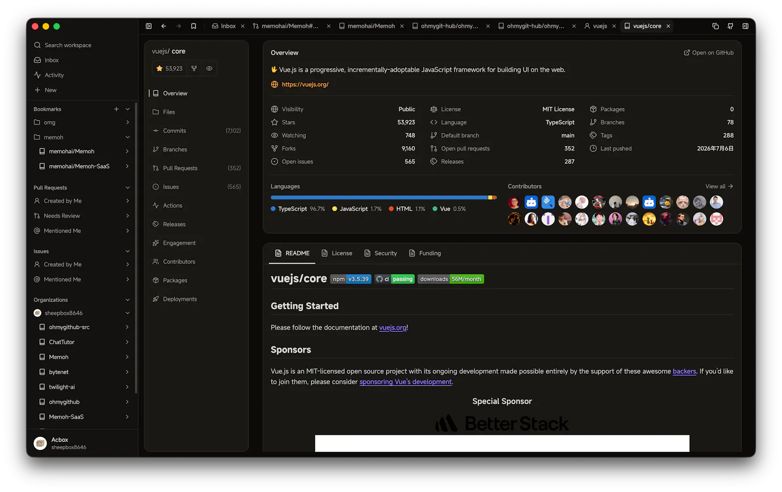 Oh My GitHub screenshot 1