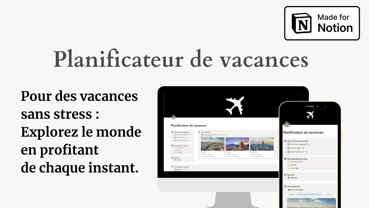 L'organisateur de vacances ultime Notion gallery image