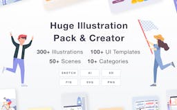 Huge Illustration Pack & Creator media 1