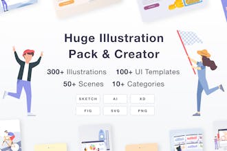 Huge Illustration Pack & Creator gallery image
