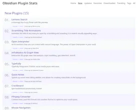 Obsidian Plugin Stats gallery image