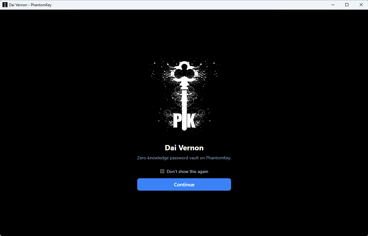 Dai Vernon Password Manager gallery image