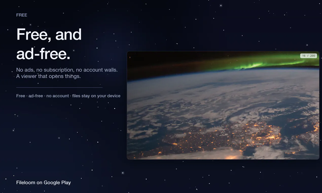 Fileloom: 200+ file types + handoff gallery image