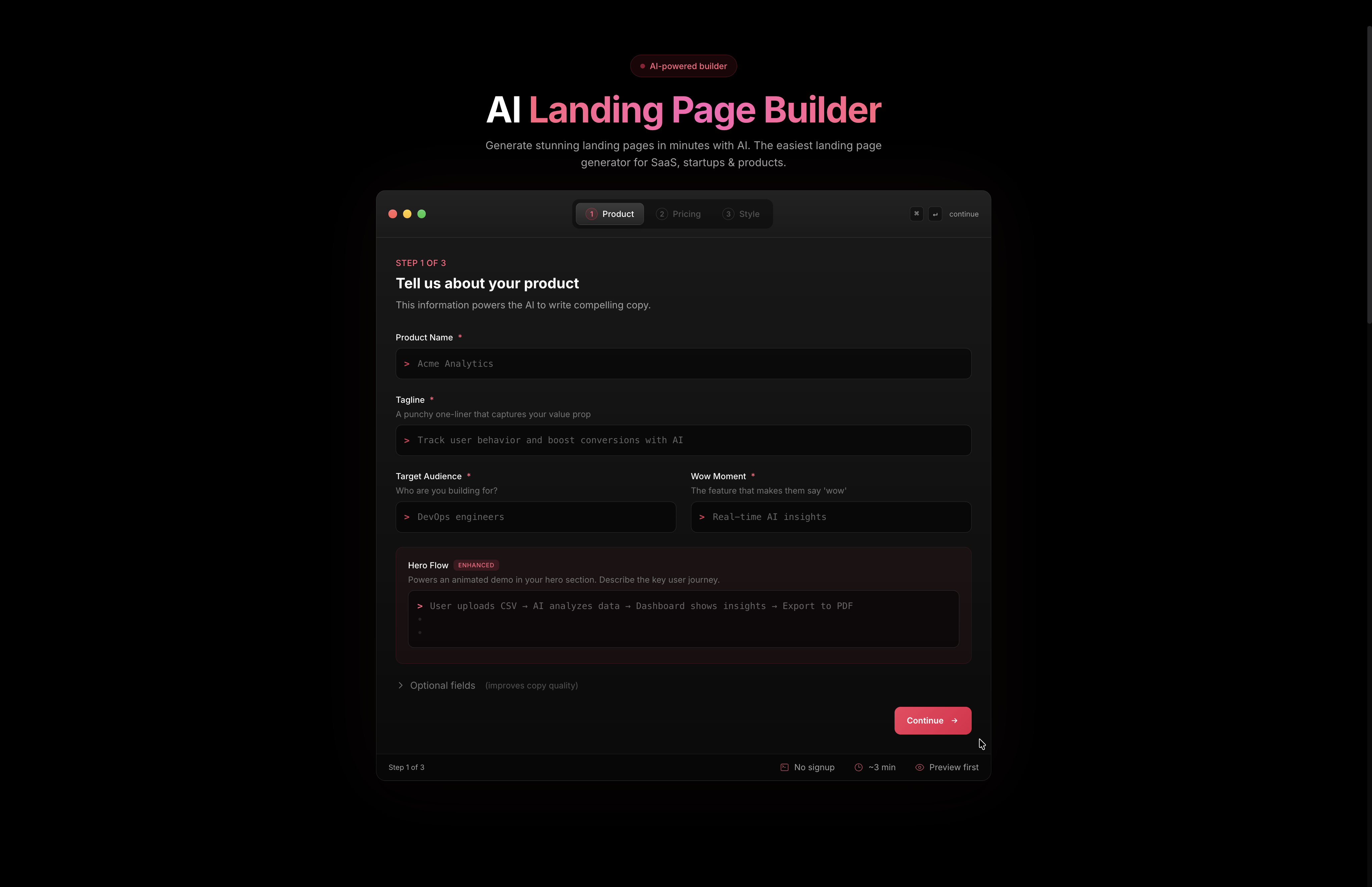 Landify - Screenshot 4 showing product features and functionality