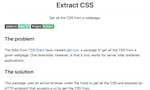 Extract CSS image