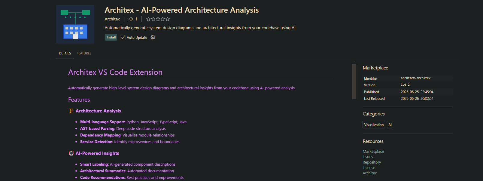 Mídia 2 de Architex - Diagramas de design do sistema movidos a IA da sua base de código