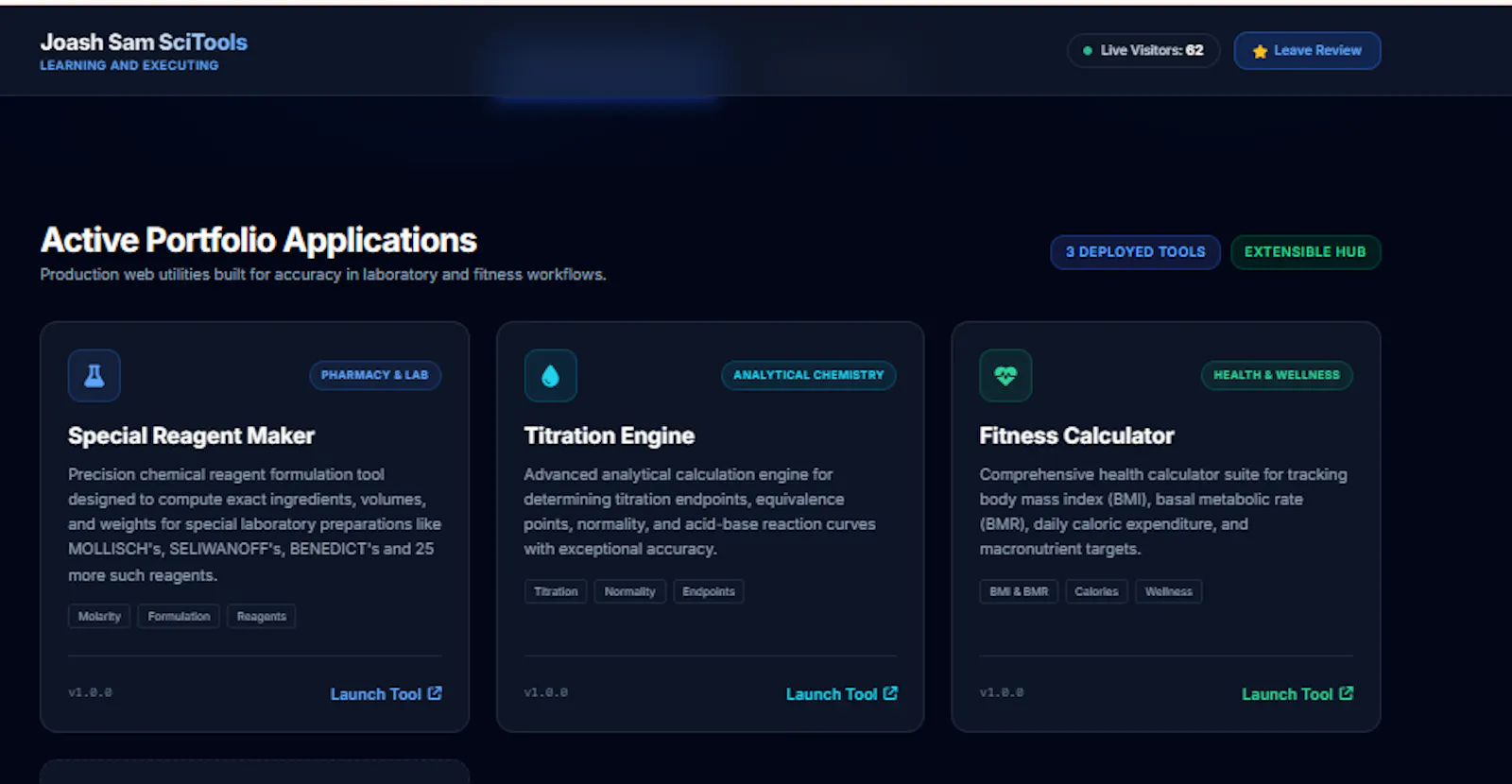 Joash Sam SciTools screenshot 1