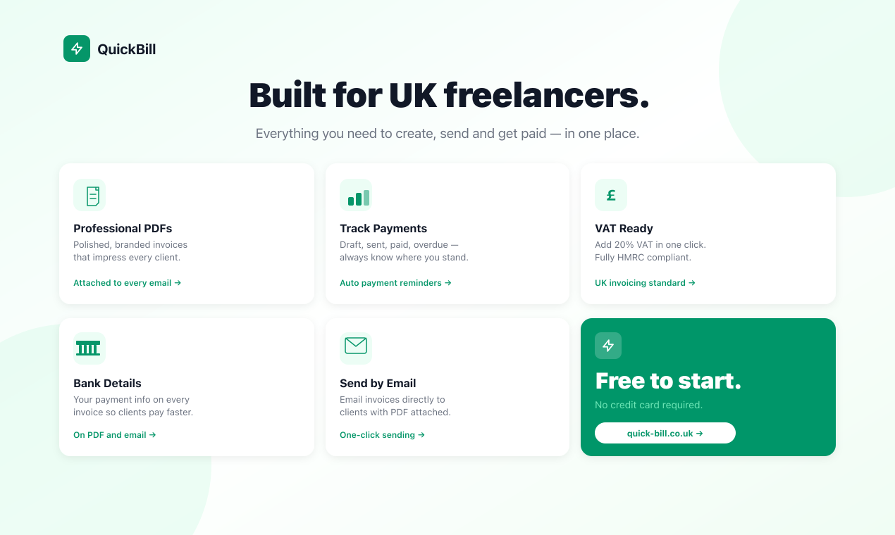 QuickBill – UK Invoice Generator gallery image