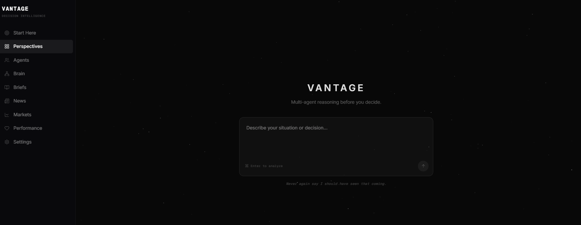 Vantage - multi - agent reasoning tool gallery image