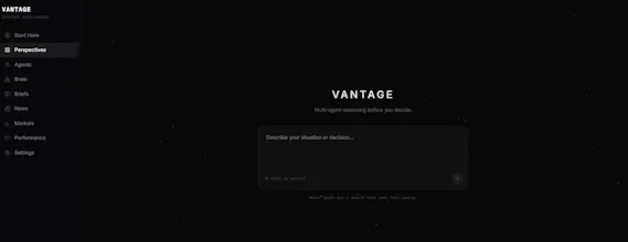 Vantage - multi - agent reasoning tool gallery image