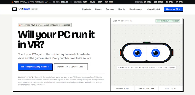 VRHow: VR Compatibility & Tools. screenshot 2
