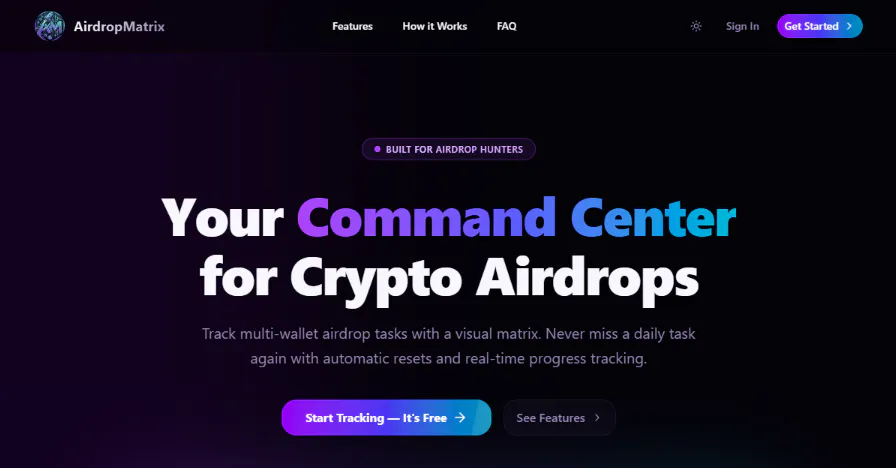 AirdropMatrix 제품 배너