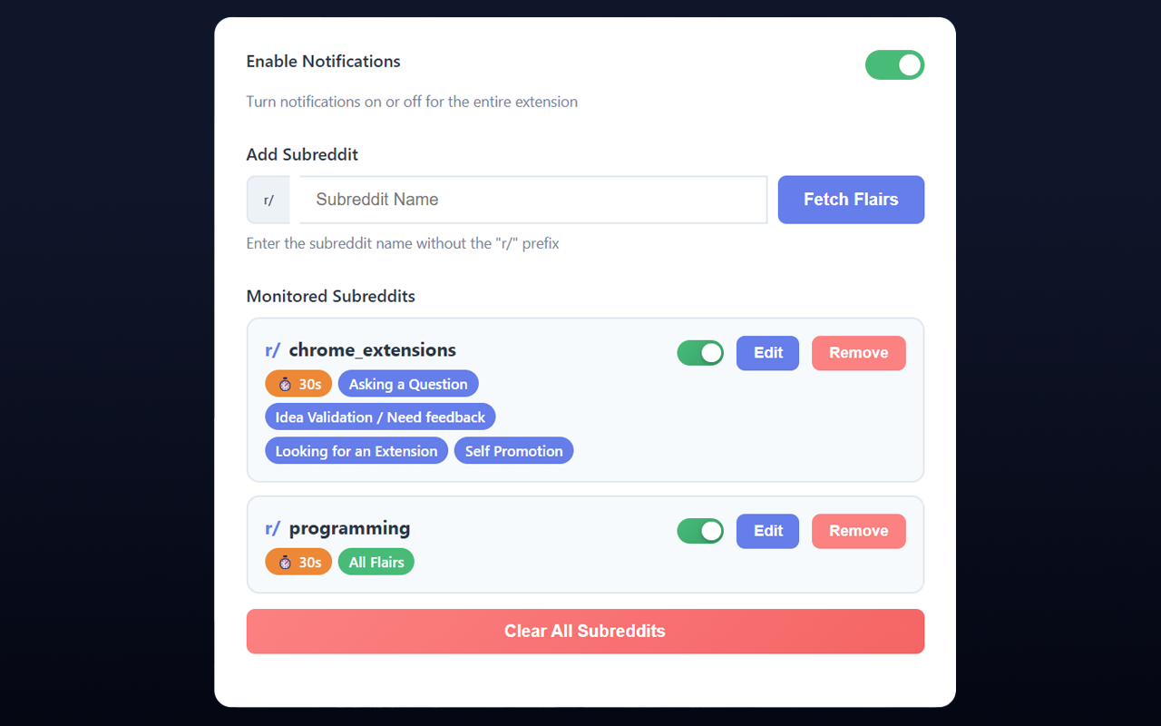 Reddit Subreddit Notifier media 3