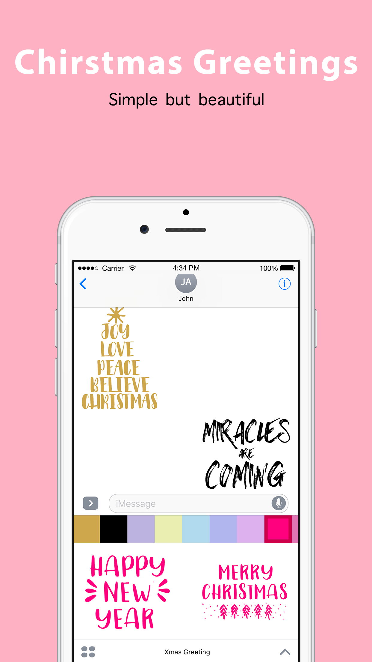 Xmas Greeting - Color Christmas Greetings Sticker gallery image