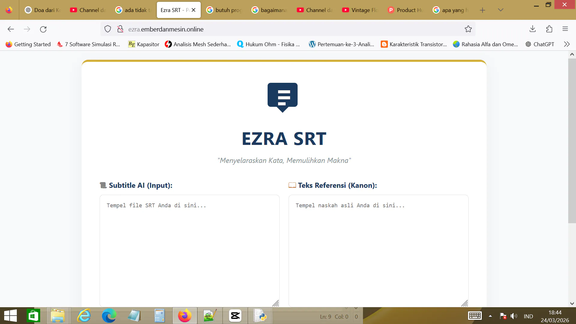 ezra srt corrector