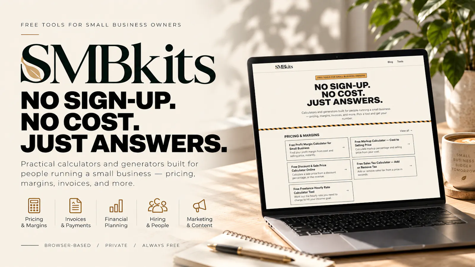 Maker of SMBkits — free small biz tools screenshot 1
