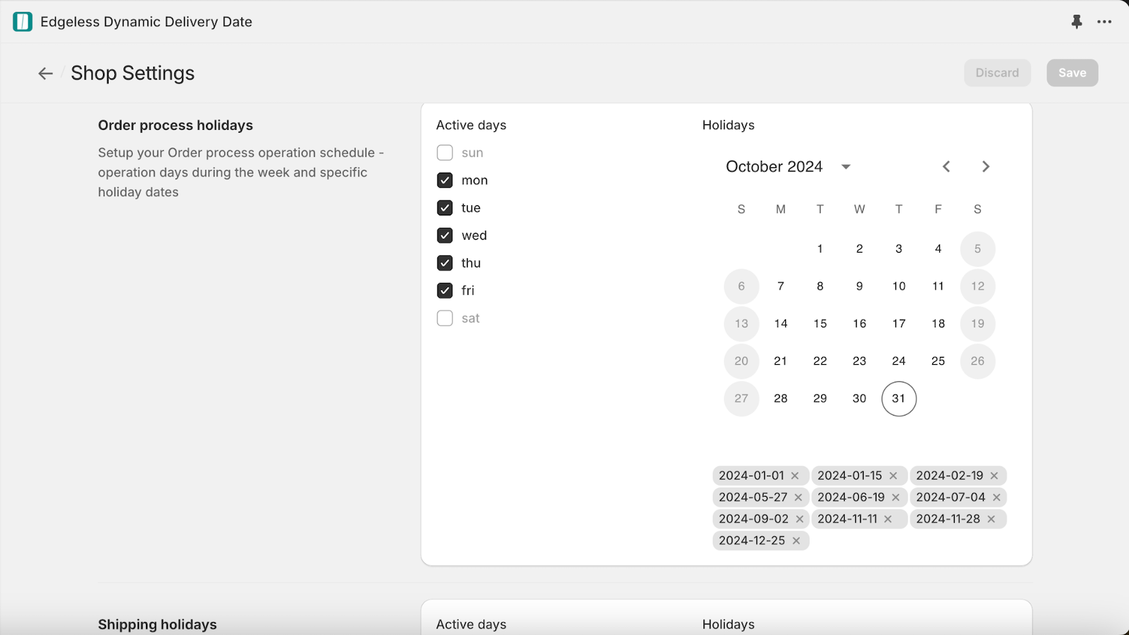 Dynamische leverdatum - Shopify -app voor zeer aanpasbare afleverdatumdisplay media 5