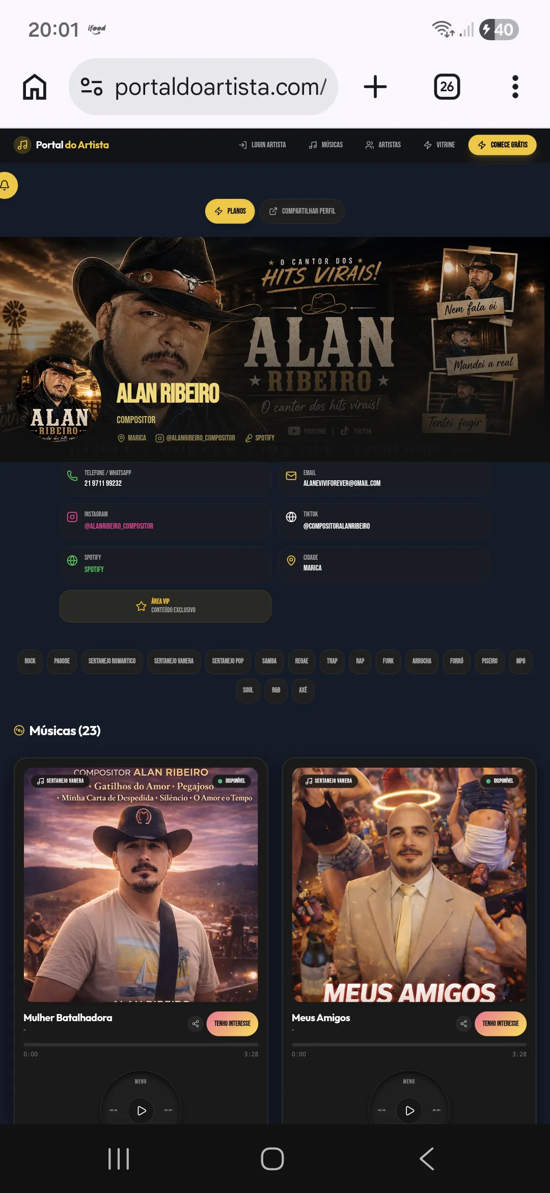 Portal do Artista product banner