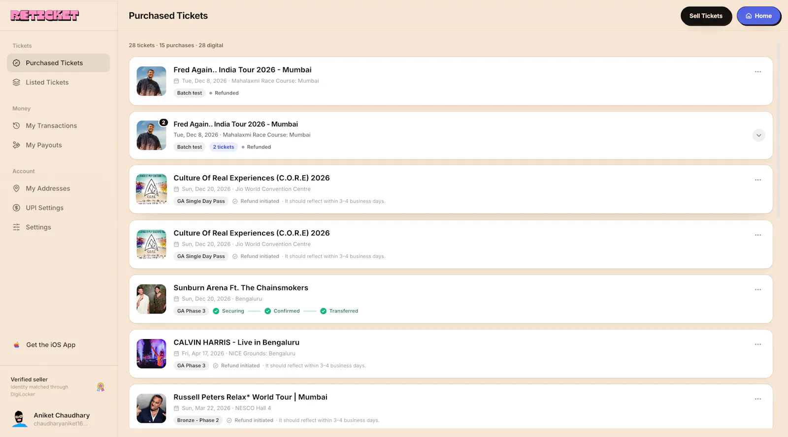 Reticket screenshot 5