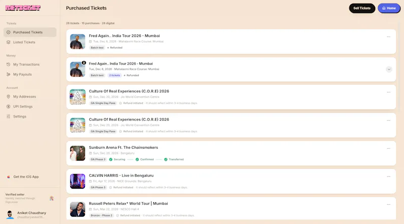 Reticket screenshot 5