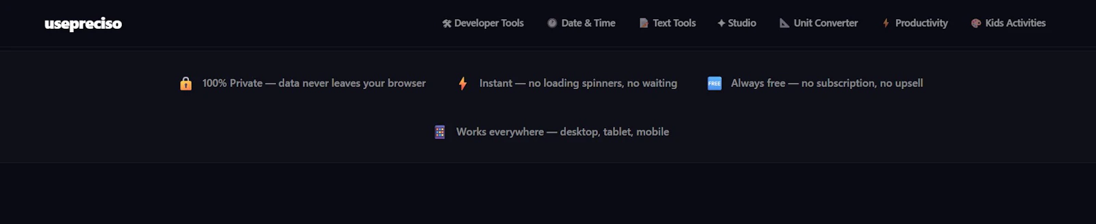 usepreciso screenshot 2