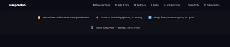 usepreciso screenshot 2