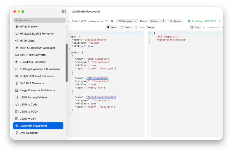 CodeSwissKnife 2.0 screenshot 2