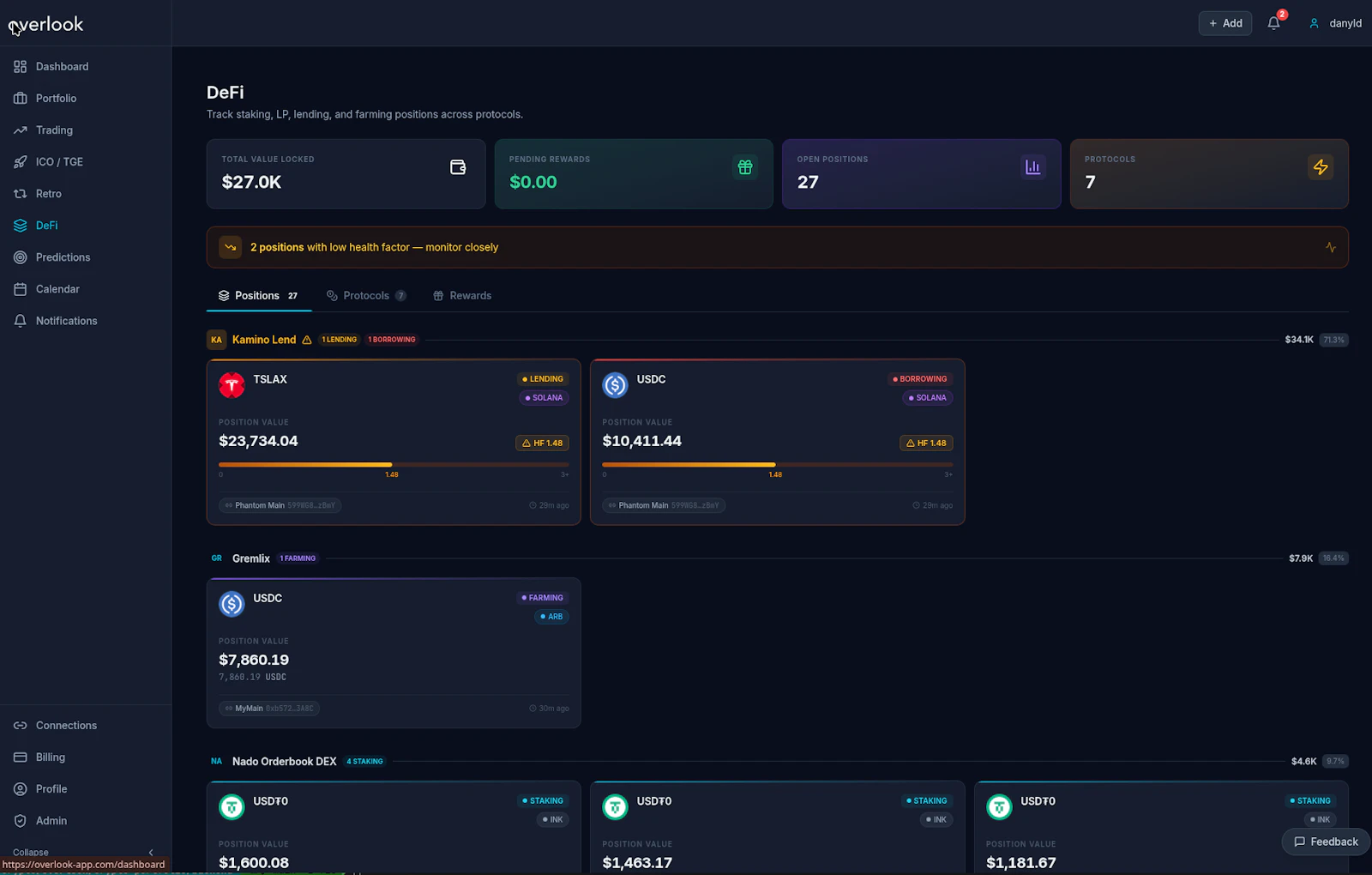 Overlook — Crypto Portfolio screenshot 4