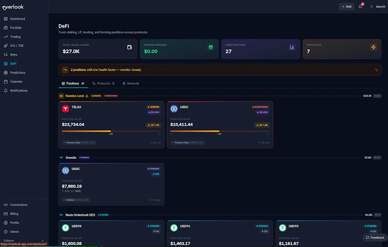 Overlook — Crypto Portfolio screenshot 4