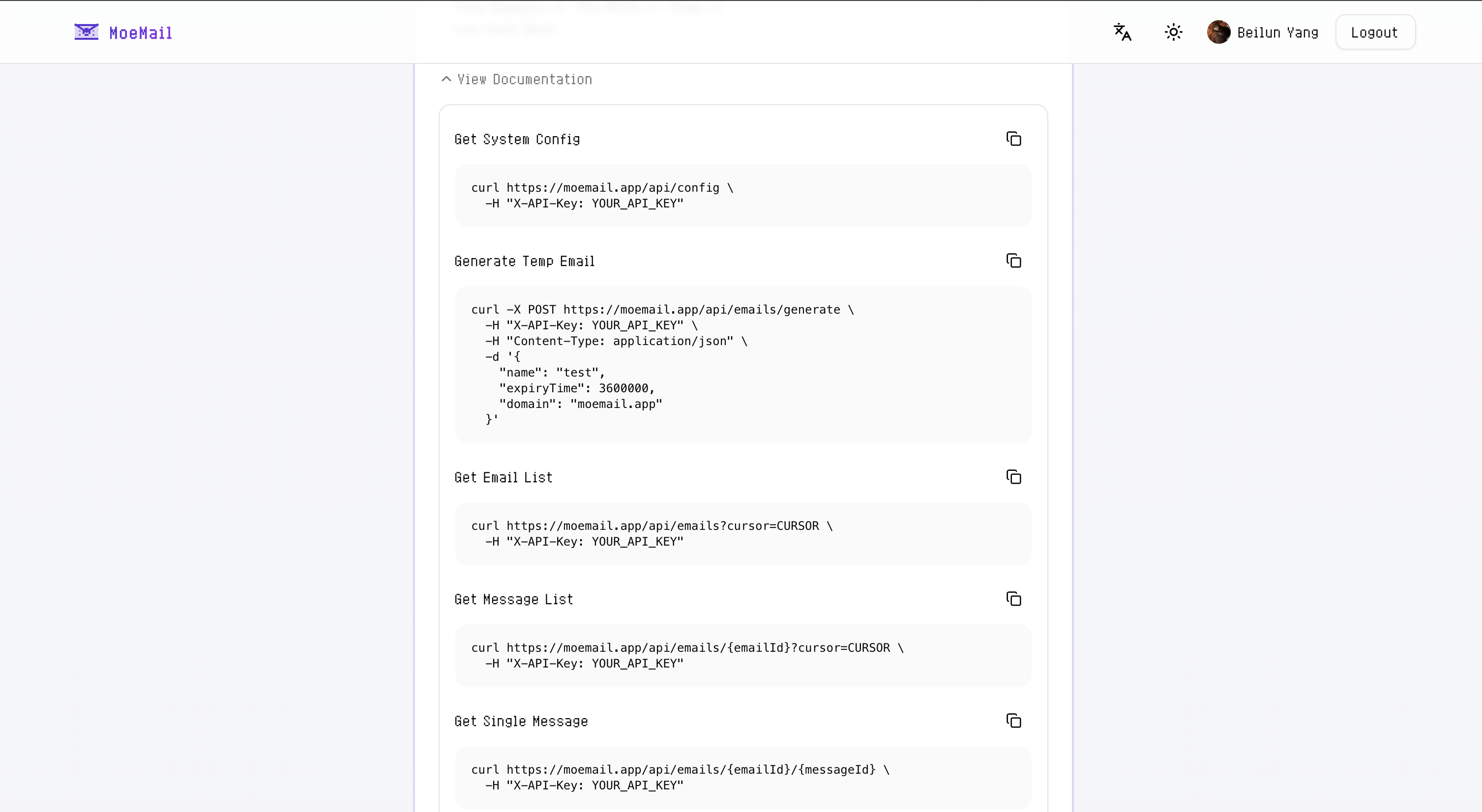 MoeMail gallery image