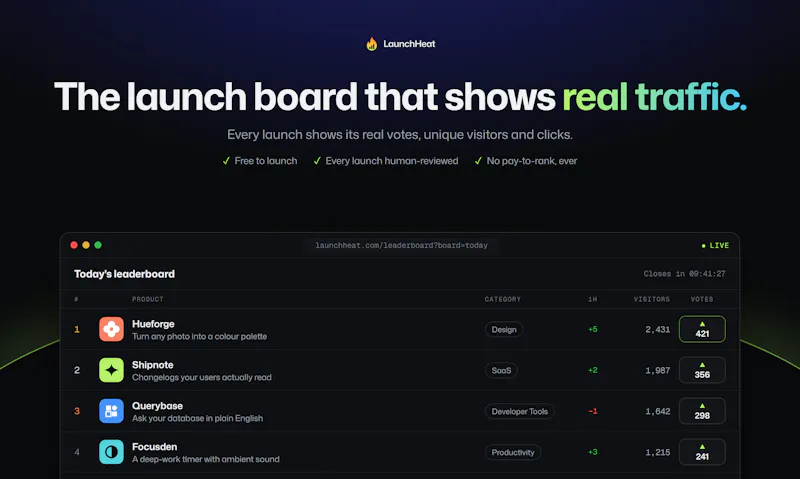 LaunchHeat screenshot 2