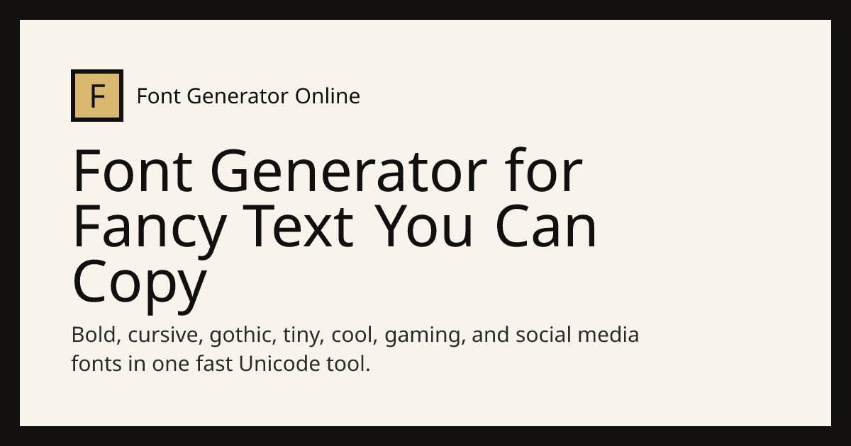 Font Generator Online gallery image