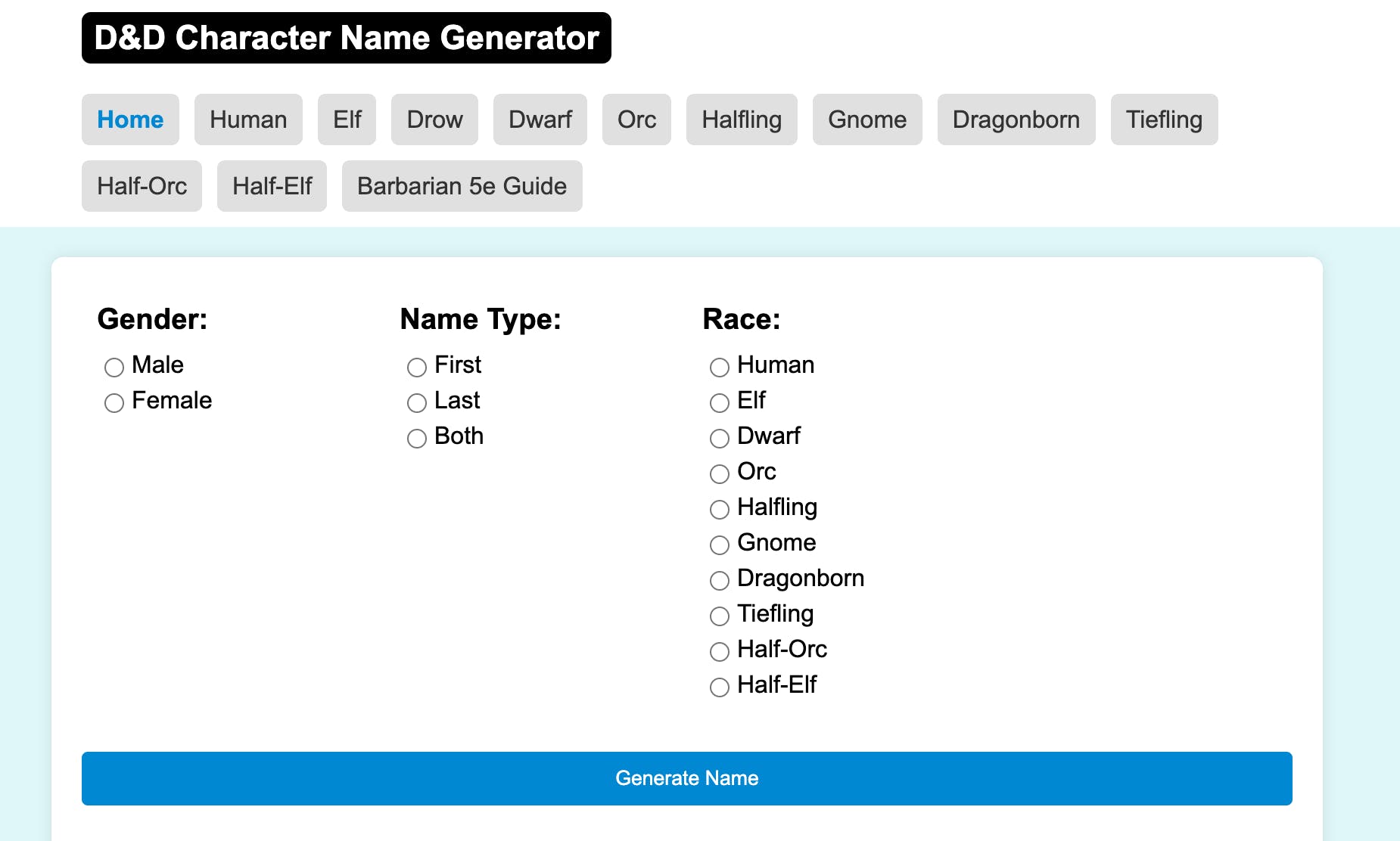 DnD Name Generator media 1