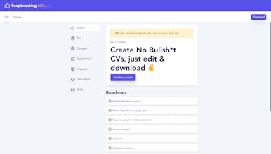 Keeptweaking CV Builder gallery image