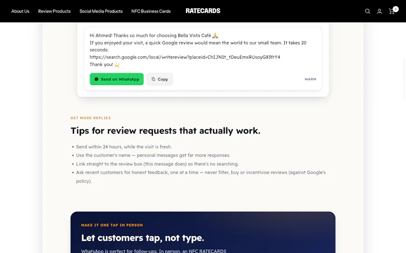 RATECARDS Free Review Tools screenshot 2