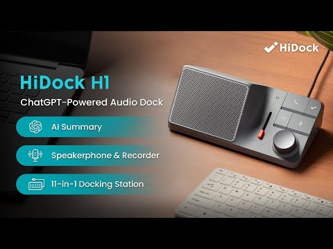 startuptile HiDock H1-GPT powered audio dock with AI summary