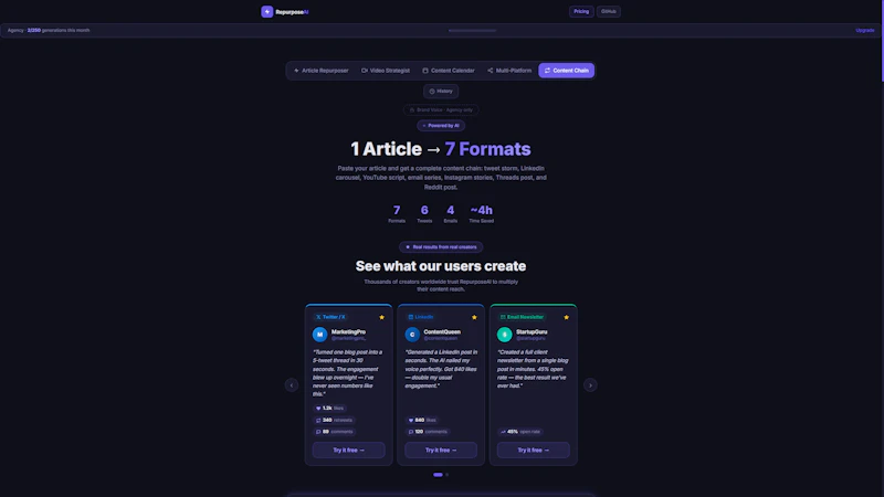 AI Content Repurposer screenshot 2