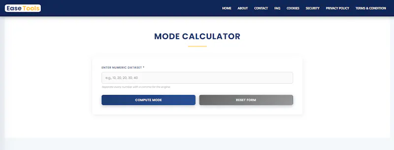 Mode Calculator screenshot 1