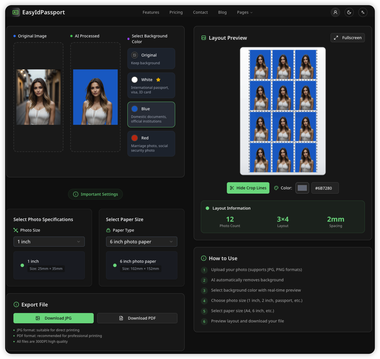 EasyIdPassport - Main screenshot showing features and interface