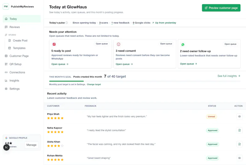 PublishMyReviews screenshot 1