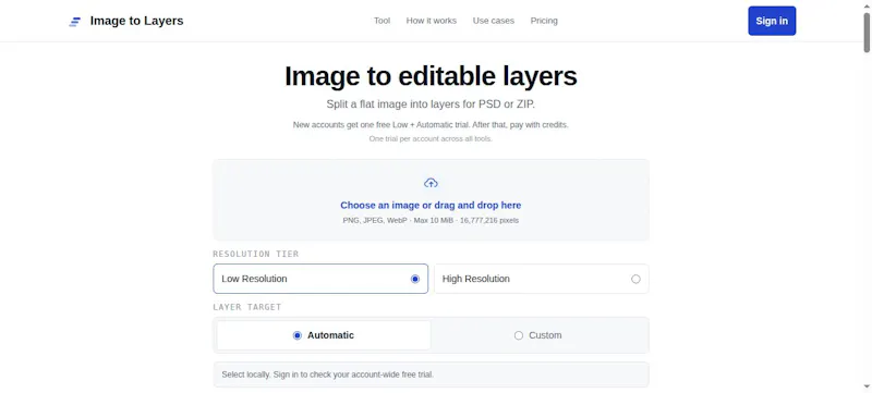 Image to Layers screenshot 2