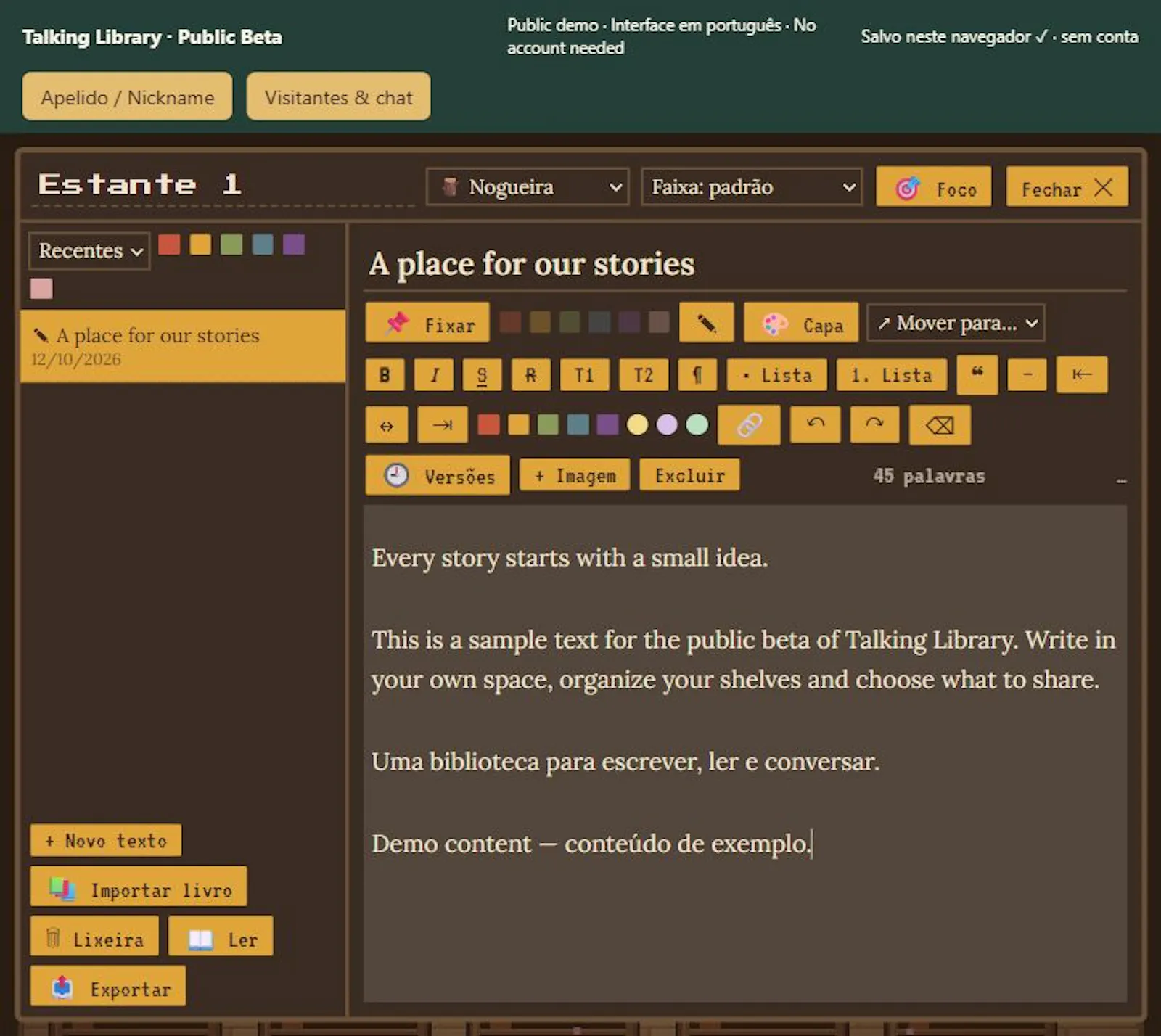 Talking Library screenshot 1