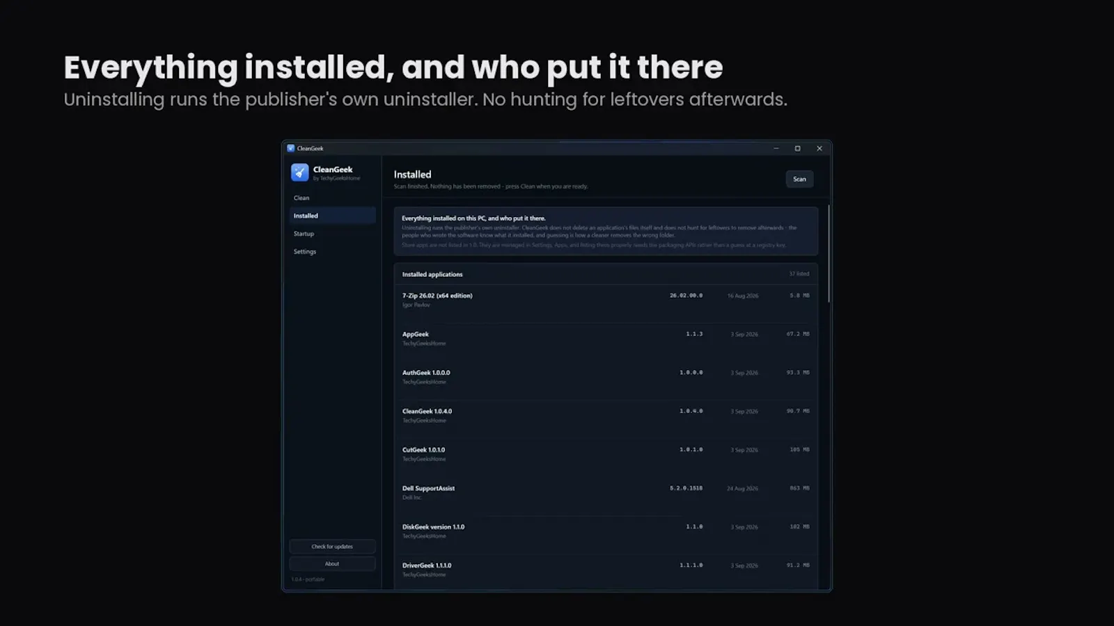 CleanGeek screenshot 1 (video preview)