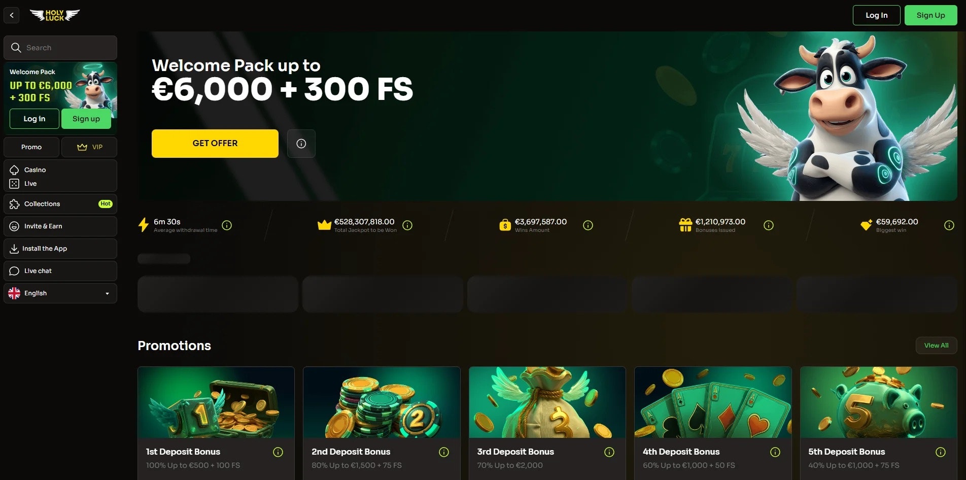 Holyluck - Main product screenshot demonstrating key features and user interface