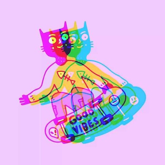 Skateboard di vaporwave
